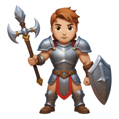 An emoji representing the "ironman challenge" for an Albion Online mmorpg character who crafts everything themselves the hard way, and does not buy or sell items in-game. sticker