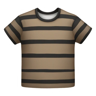black and light brown striped t-shirt sticker