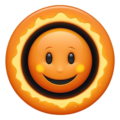 make a blackhole, accretion disk and all, with an orange smiley face sticker