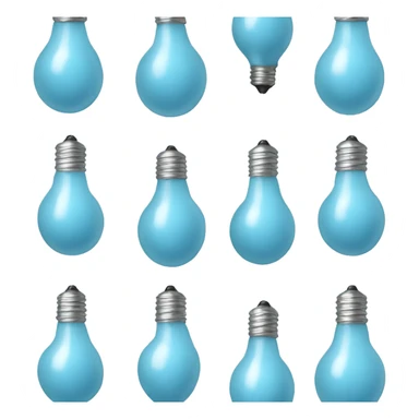 pastel blue bulb sticker