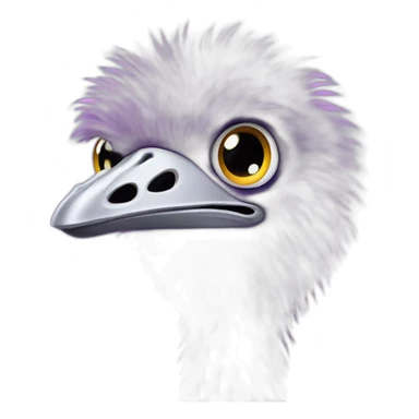 Purple ostrich sticker