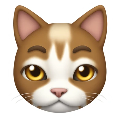 Really fat cat brown and white sticker