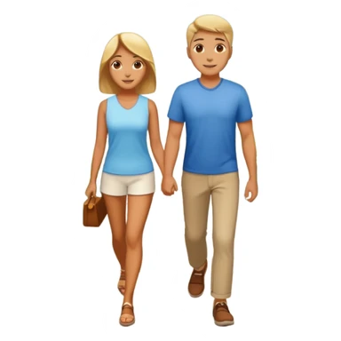 a Footpath on a park and two  people are walking the walking path should visible  sticker