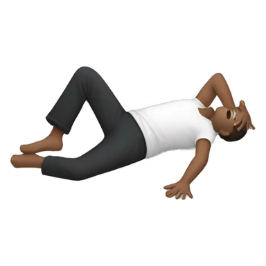 person doing the Alexander technique position. It consists of someone laying on the floor with their legs in position and hands by their side. sticker