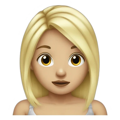 sick baby blonde hair sticker