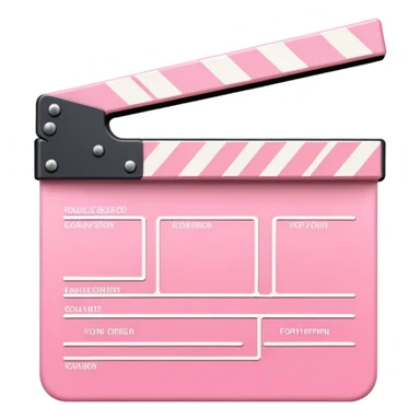 Light pink film clapper sticker