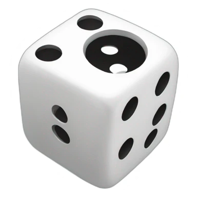 Novus dice in a hole sticker