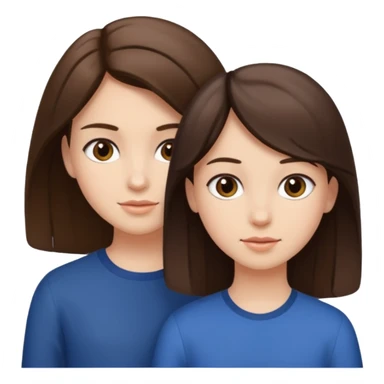 Two girls brunette one boy brunnette  sticker
