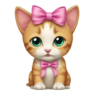 Kittens with bows  sticker