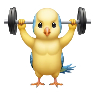 gym budgie at the gym  sticker