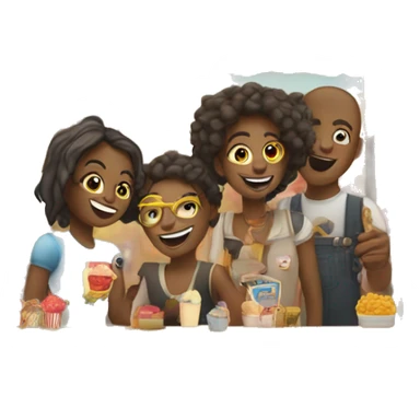 Booth where you take photos at a fair sticker