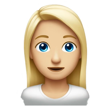 aadolecente rubia con ojos azules sticker