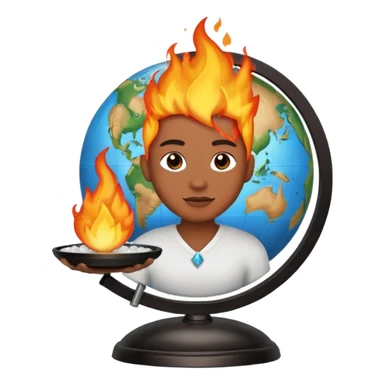 Combine these to make 1. 📓🌎💎🫥🔥⚖️ sticker