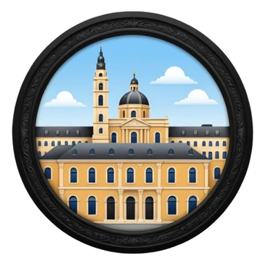 architectural heritage europe round sticker