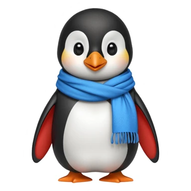 penguin with different scarf color  sticker