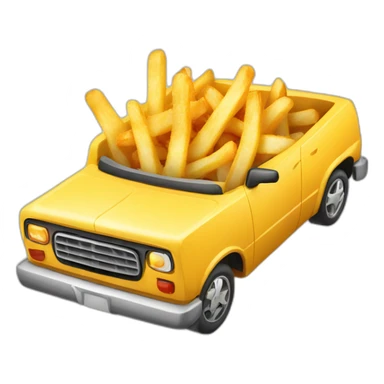 fries in a car sticker