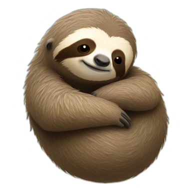 hugging sloth sticker