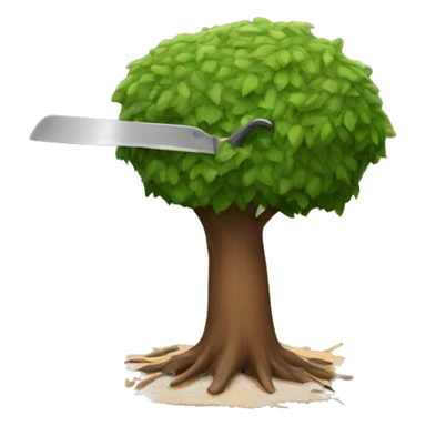 Tree getting chopped down  sticker