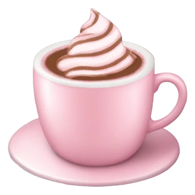 Aesthetic light pink hot chocolate sticker