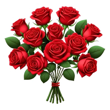 bouquet of red roses with black paper sticker