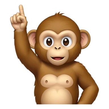 Monkey sticking up the middle finger sticker