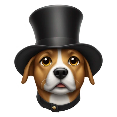 dog with a tophat sticker