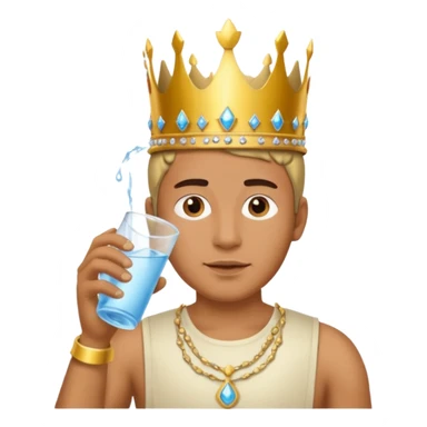 One man surved Drinking water queen sticker