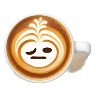 latte with art sticker