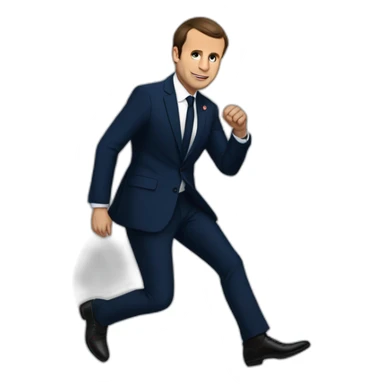 macron stepping on france sticker