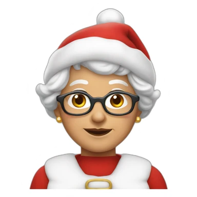 Granny in a costume Santa Claus sticker