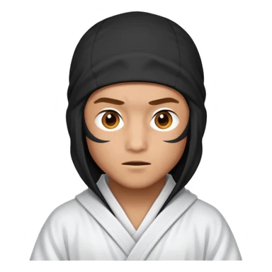 All white ninja with robe and light brown skin color sticker