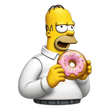 HOMER SIMPSON EATING DONUT sticker