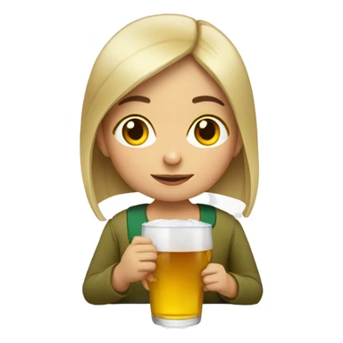 Bulgarian girl drinking  sticker
