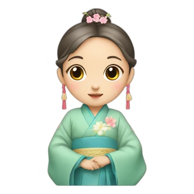 Little girl in Hanfu sticker