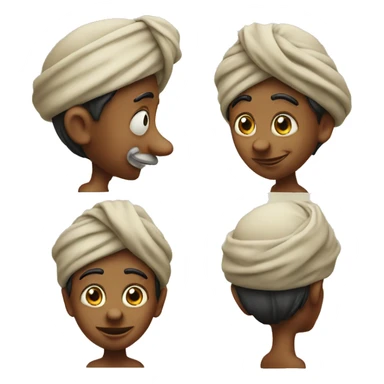 Pinocchio with turban sticker