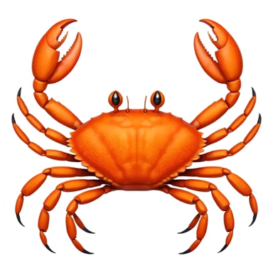 A crab with a total of eight legs sticker