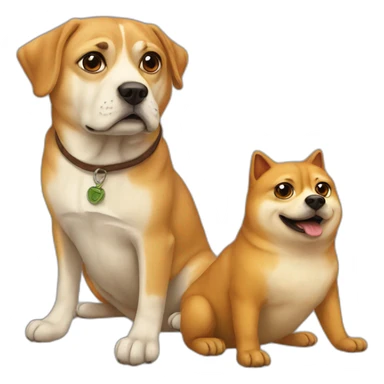 Pepe and doge sticker