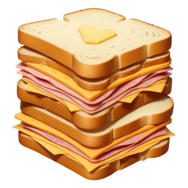 Bread ham fist cheese sandwich  sticker