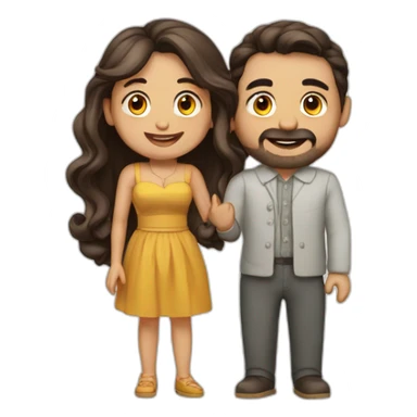 Pareja besandose sticker