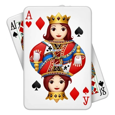 Cute deck of cards red color  sticker