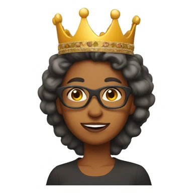 Cool single aunt at thanksgiving wearing a crown sticker