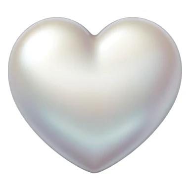 Heart of white pearls sticker