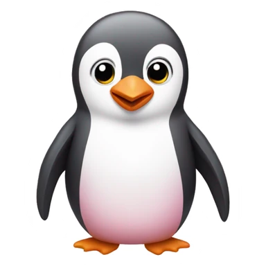 pink penguin  sticker