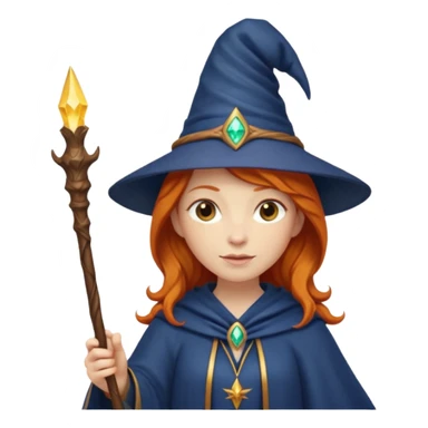 Ginger woman wizard sticker