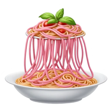 pink flying spaghetti  sticker