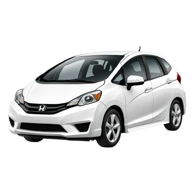 White honda fit sticker