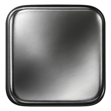 chrome style box, rounded edges, high gloss sticker