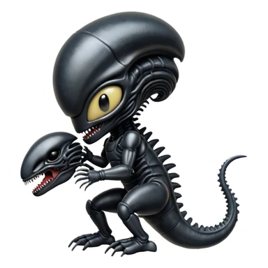 baby xenomorph from movie alien sticker