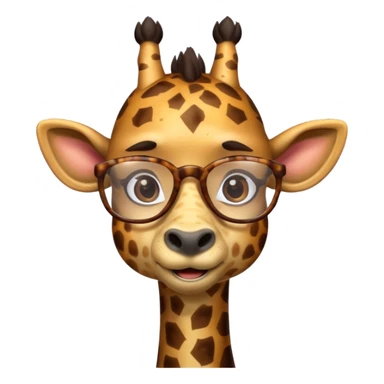 Giraffe with Glasses sticker