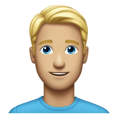 blonde man blue eyed sticker